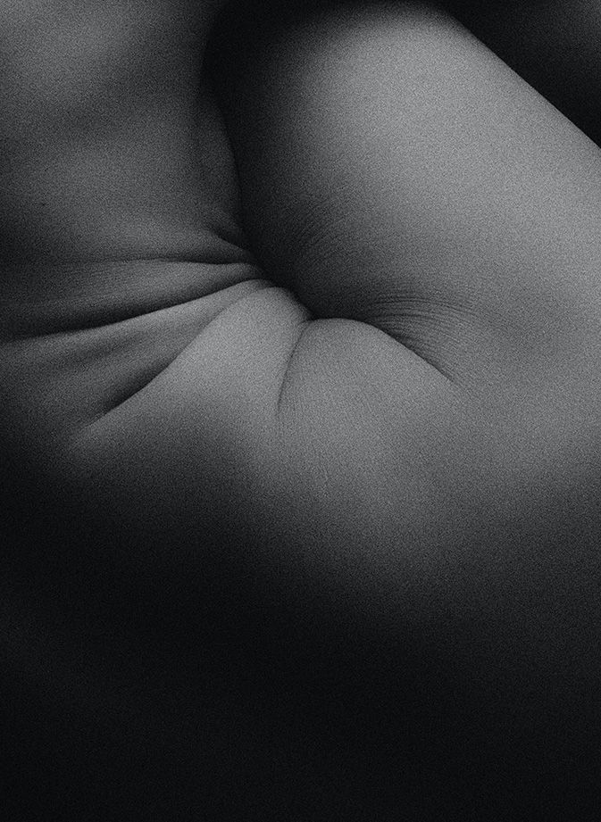 Bare human skin close up